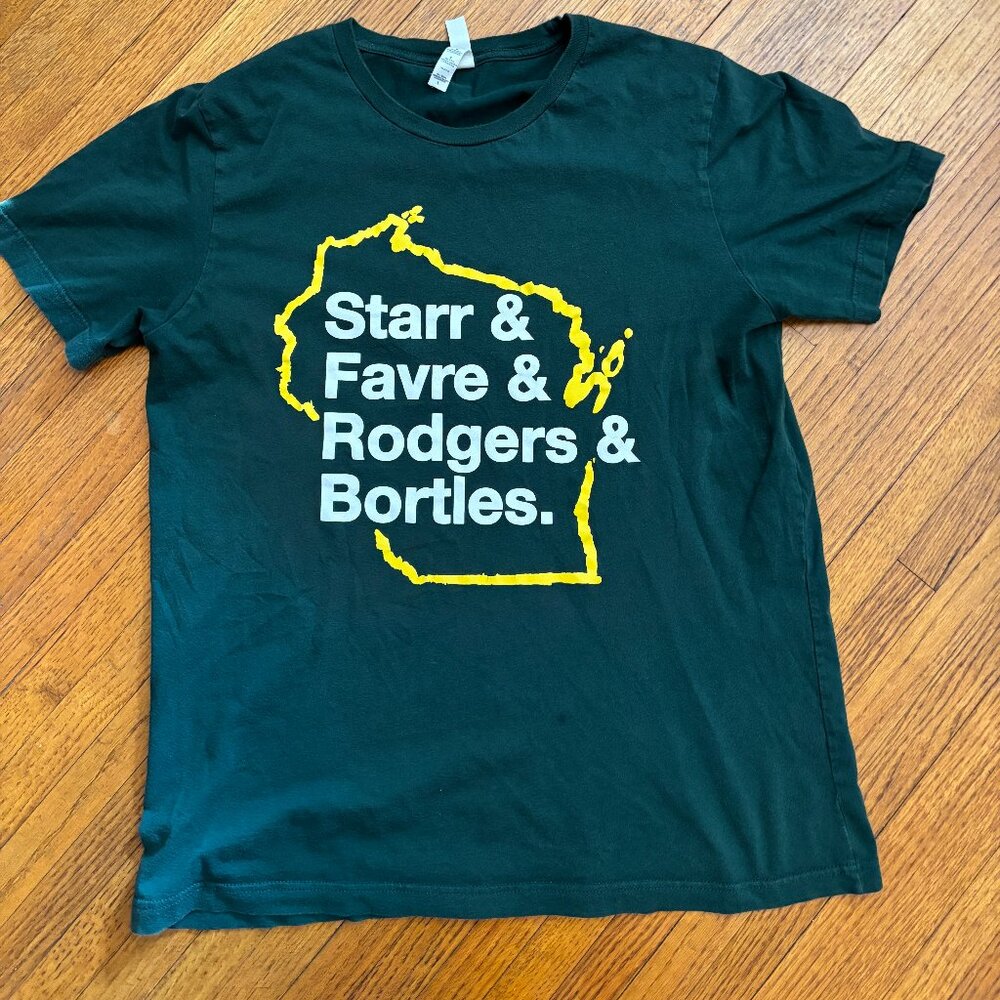 🧀 Bart Starr, Brett Favre, Aaron Rodgers, Blake Bortles T-Shirt | Men's L